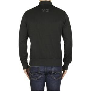 Y-3 Adidas Classic Rear Logo Print Black Men's Zip Up Jacket M